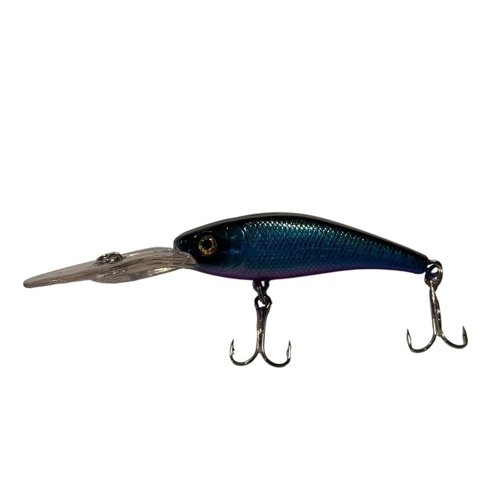 Blue Purple Iridescent Deep Diver‎ Crankbait Fishing Lure 4 Inch Treble Hooks